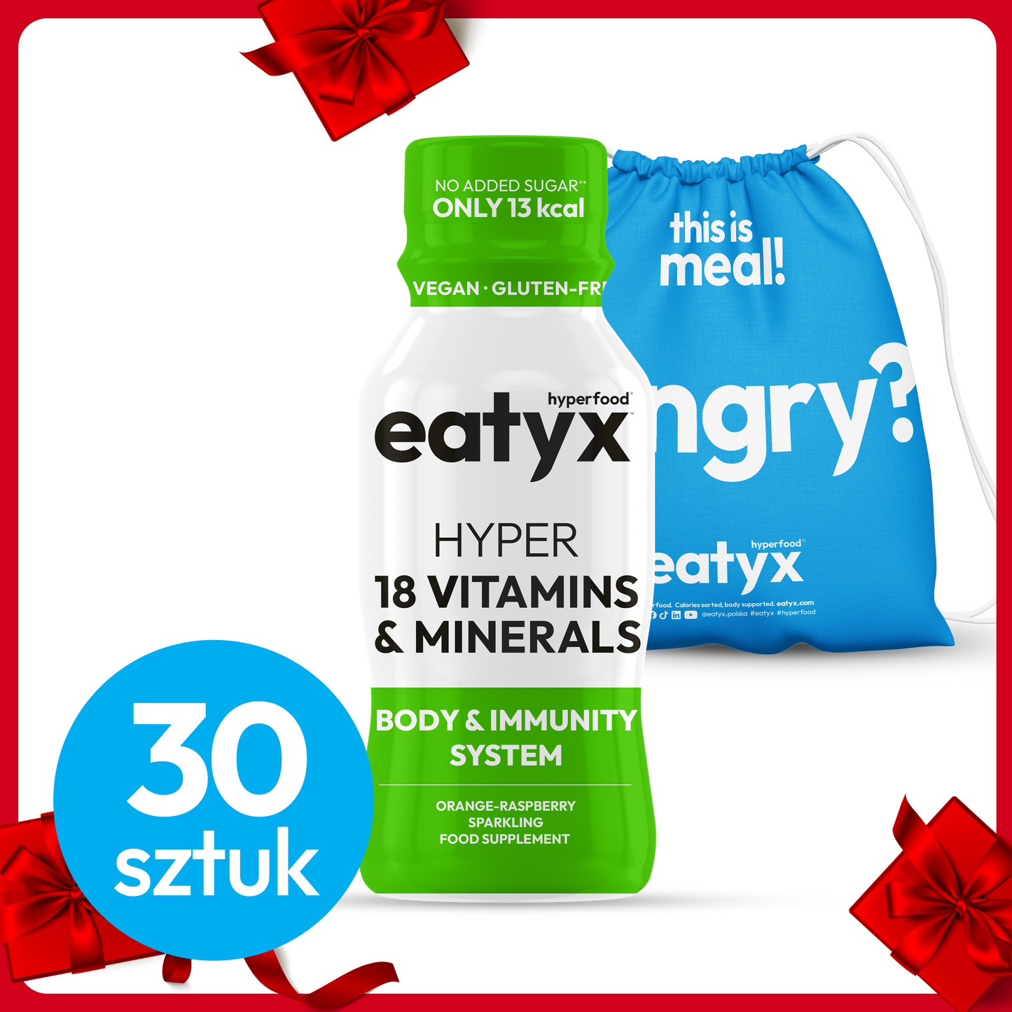 Miesięczne wsparcie zdrowia i odporności eatyx (18 witamin i minerałów), 30 szt.