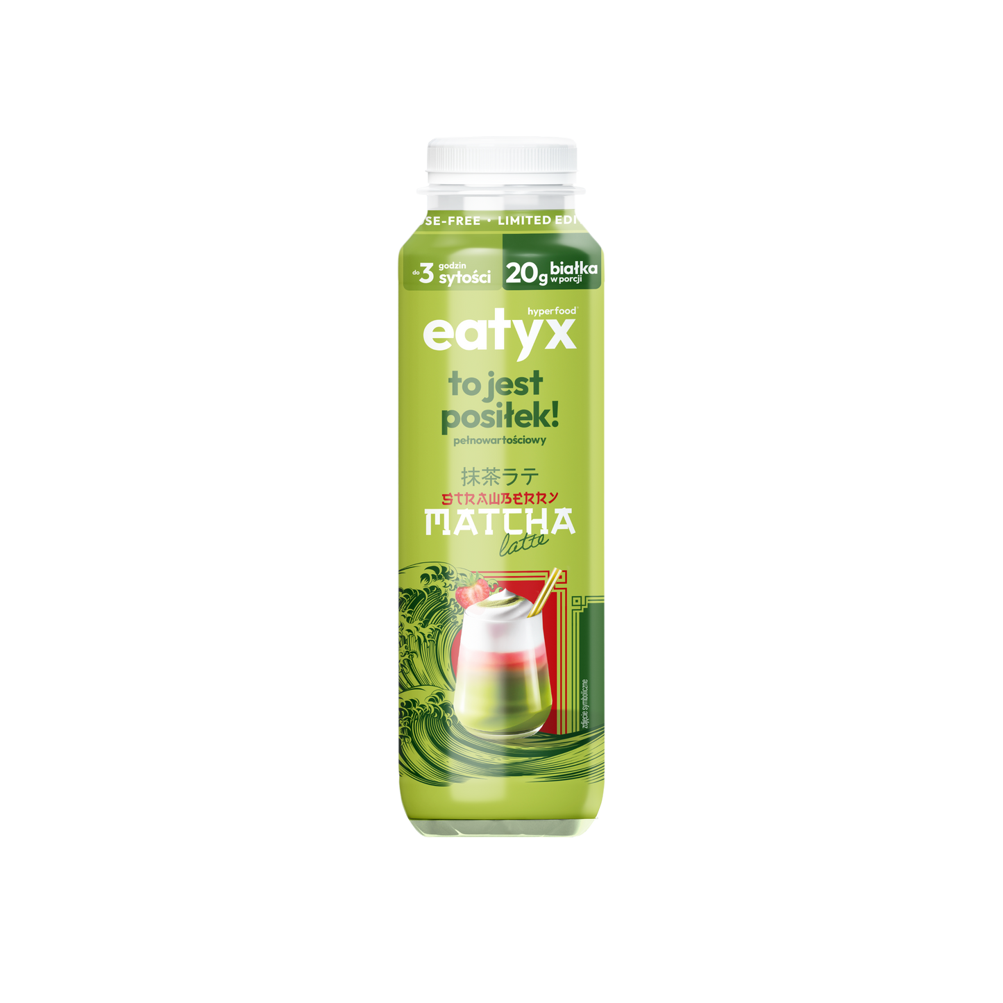 Strawberry Matcha Latte 300 ml - bez laktozy