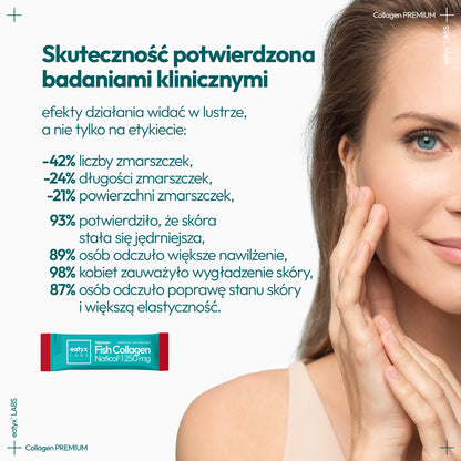 Rytuał 15 dni eatyx LABS Premium Fish Collagen Naticol 37 500 mg Hibiskus-Granat