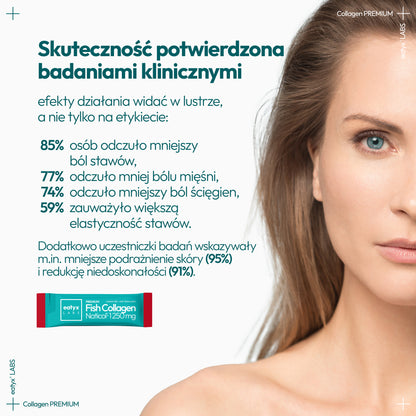 Rytuał 15 dni eatyx LABS Premium Fish Collagen Naticol 37 500 mg Hibiskus-Granat