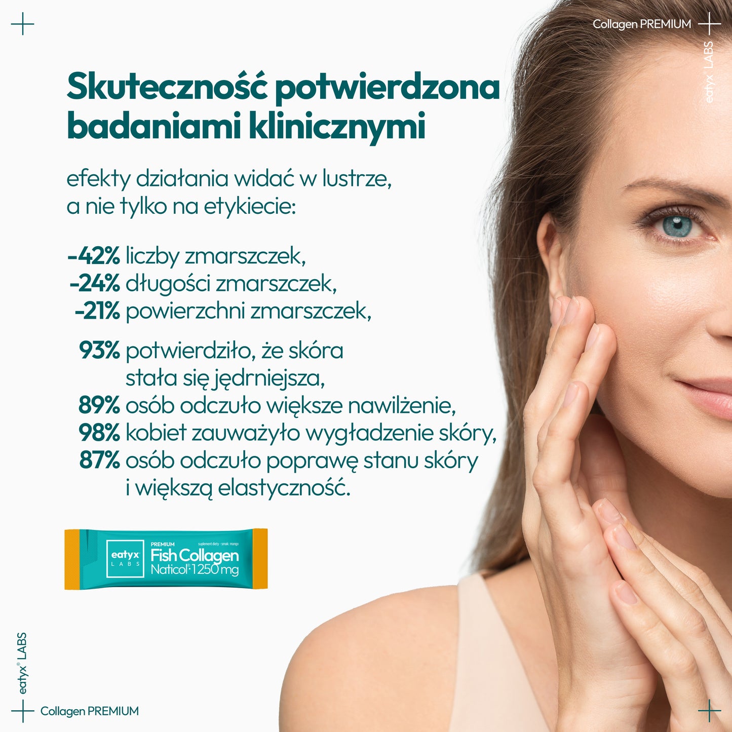 Rytuał 15 dni eatyx LABS Premium Fish Collagen Naticol 37 500 mg Mango