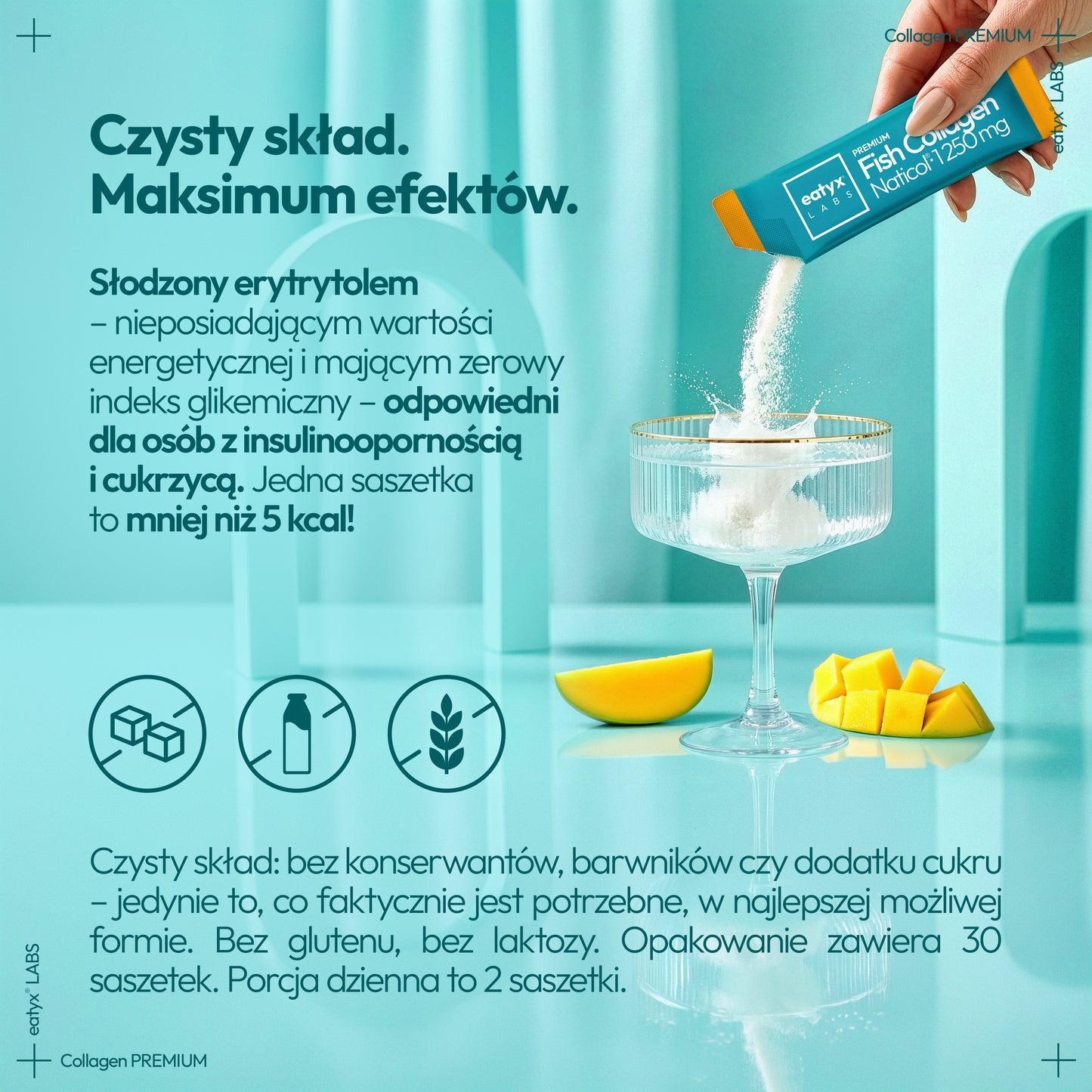 Miesięczny rytuał eatyx LABS Premium Fish Collagen Naticol 37 500 mg Mix smaków