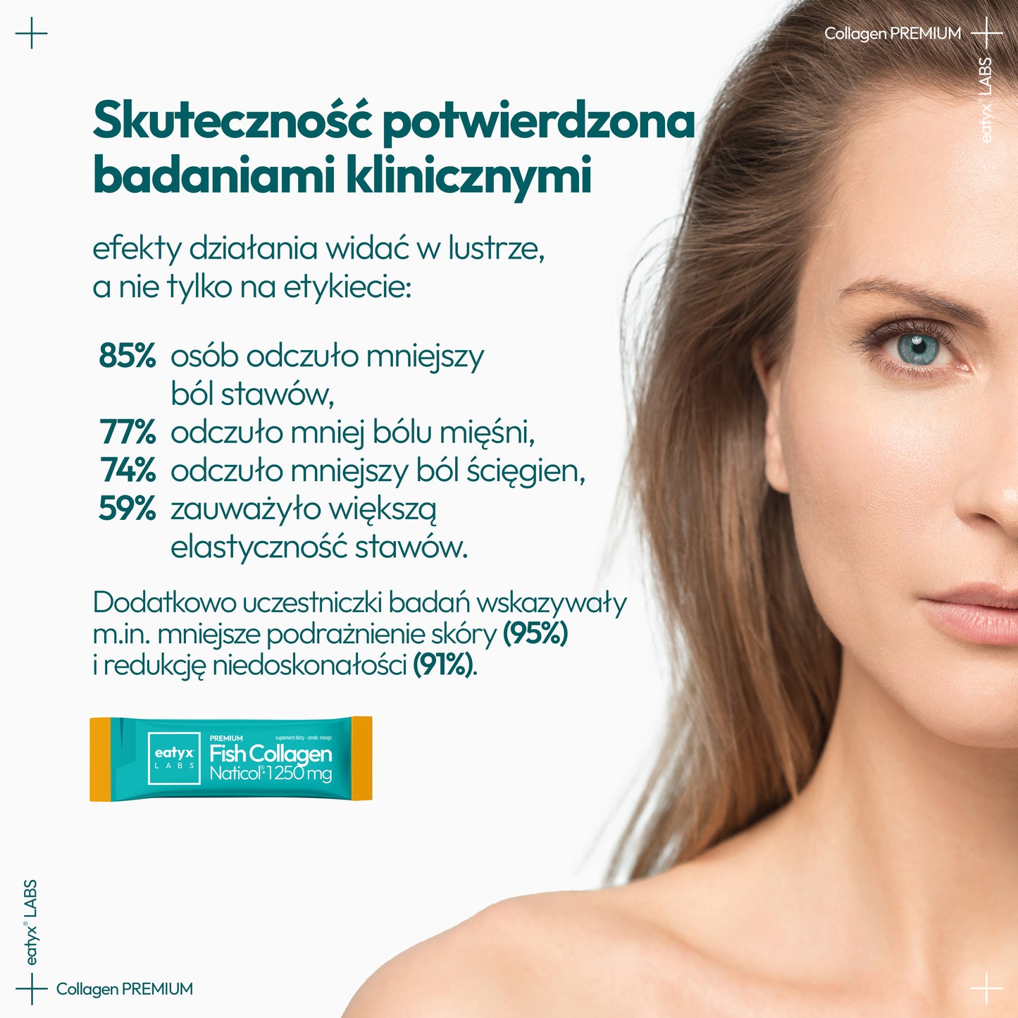 Rytuał 15 dni eatyx LABS Premium Fish Collagen Naticol 37 500 mg Mango