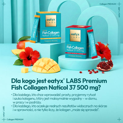 Miesięczny rytuał eatyx LABS Premium Fish Collagen Naticol 37 500 mg Mix smaków