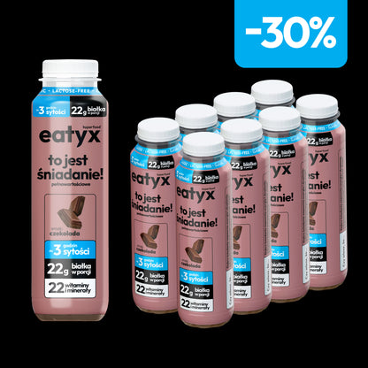 Zestaw 8 śniadań w płynie 300 ml o smaku czekoladowym