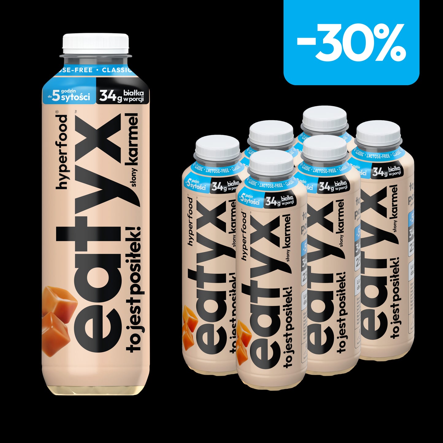 Zestaw 6 posiłków w płynie 500 ml o smaku słonego karmelu