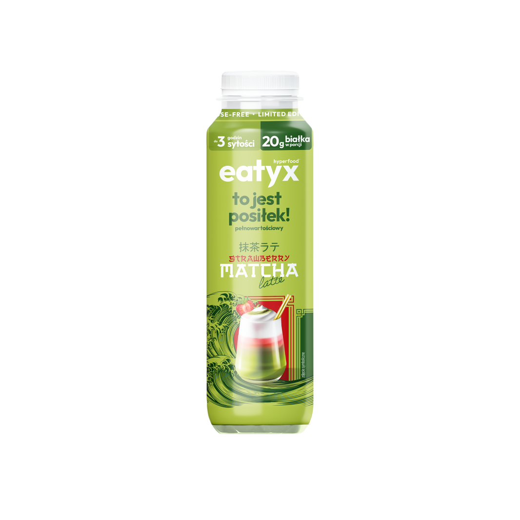 Strawberry Matcha Latte 300 ml - bez laktozy