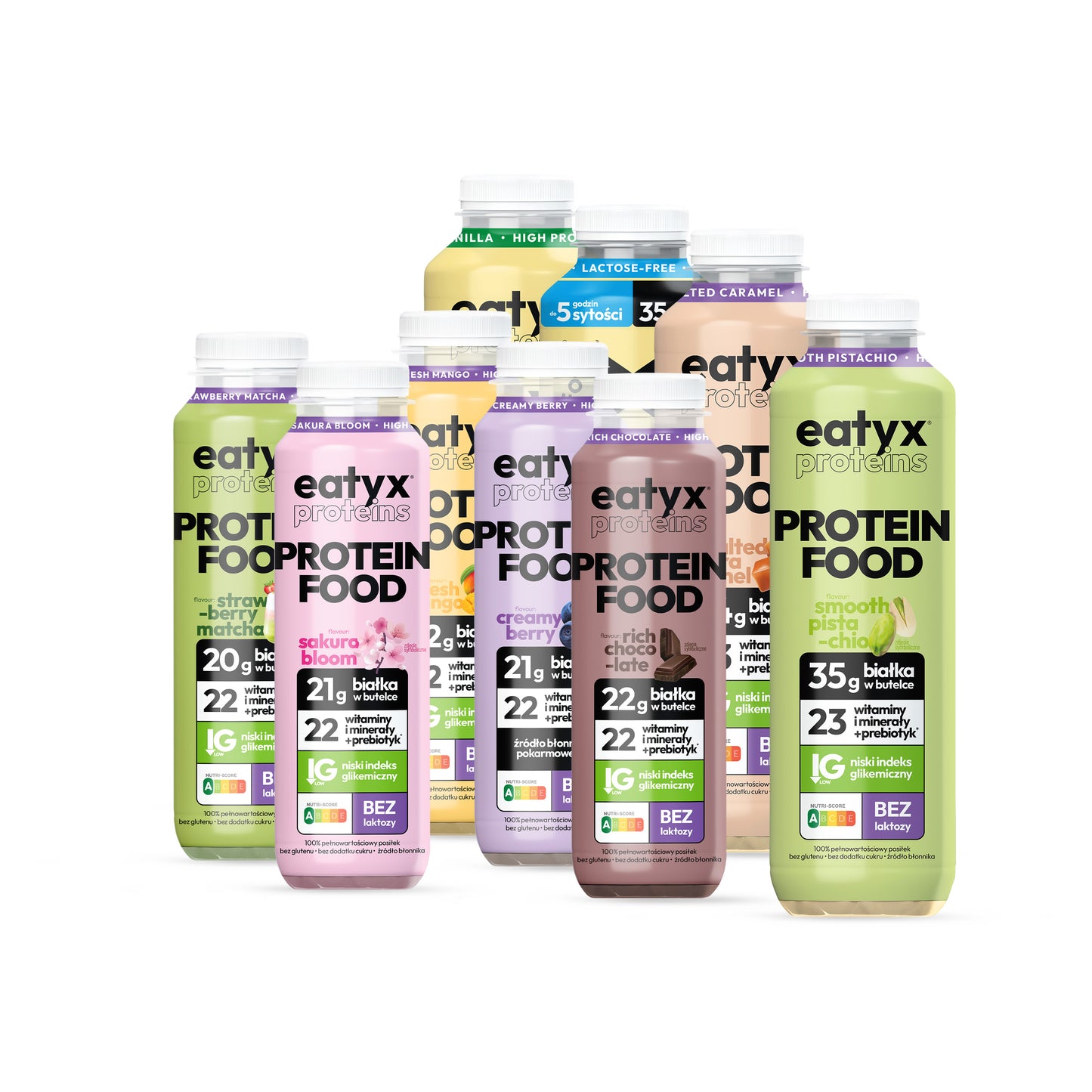 Set of all high-protein liquid meals