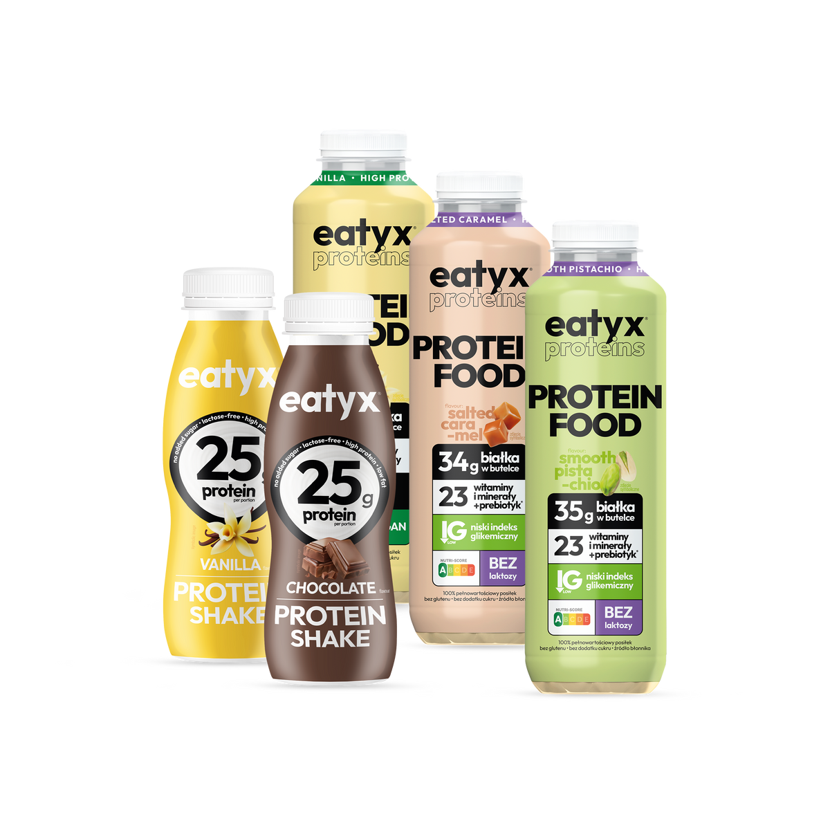 Set of all high-protein liquid meals
