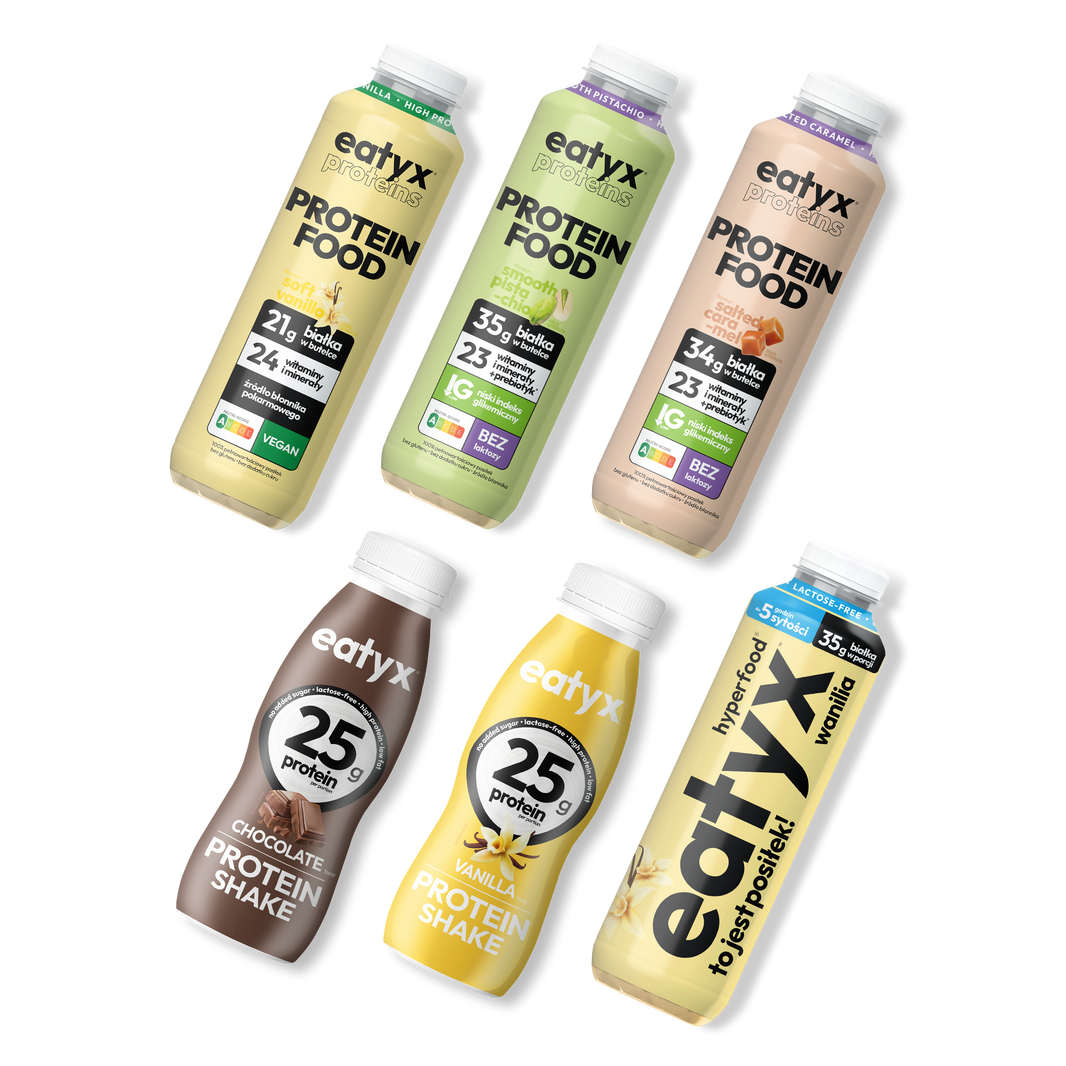 Set of all high-protein liquid meals