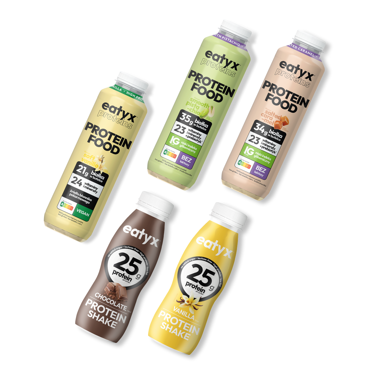 Set of all high-protein liquid meals