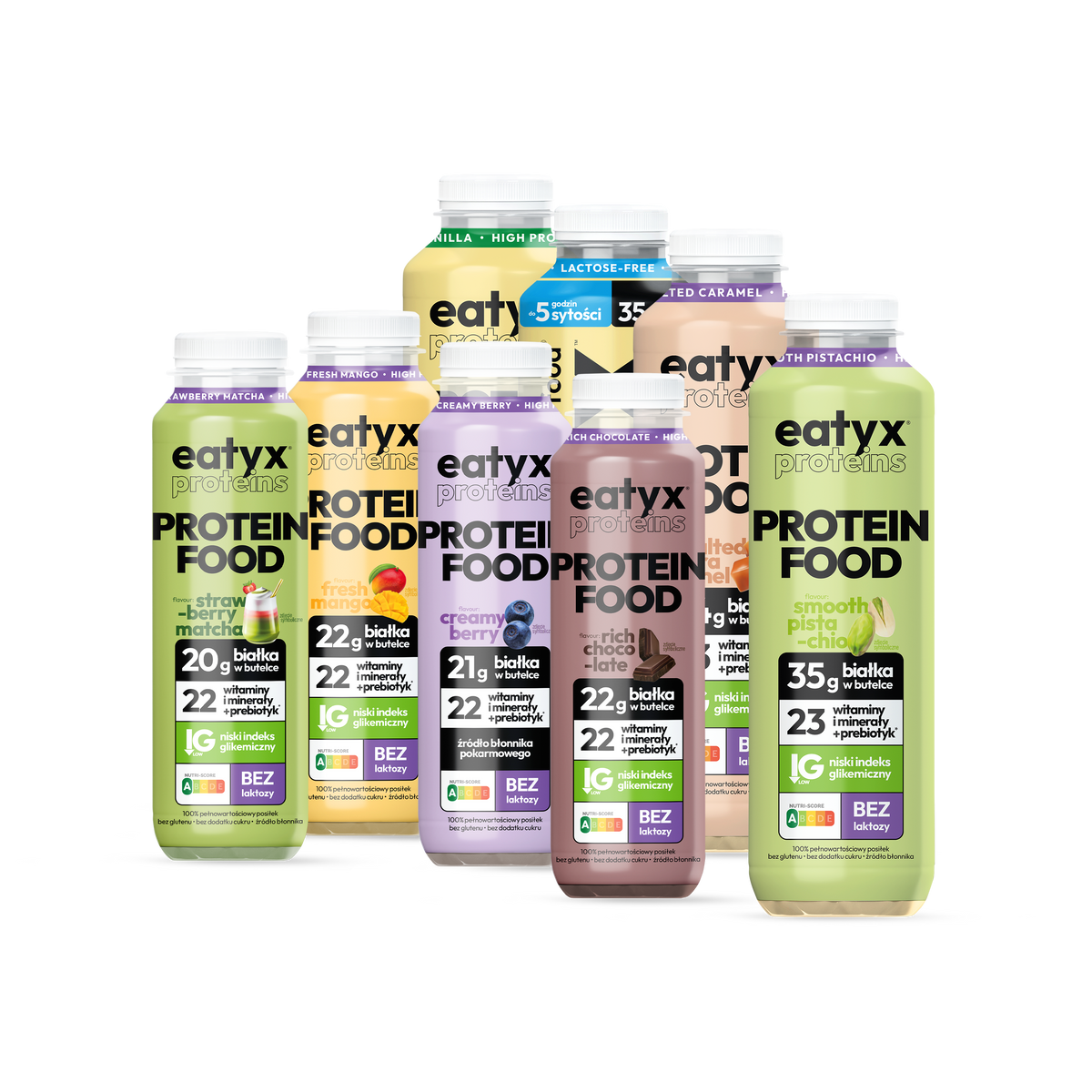 Set of all high-protein liquid meals