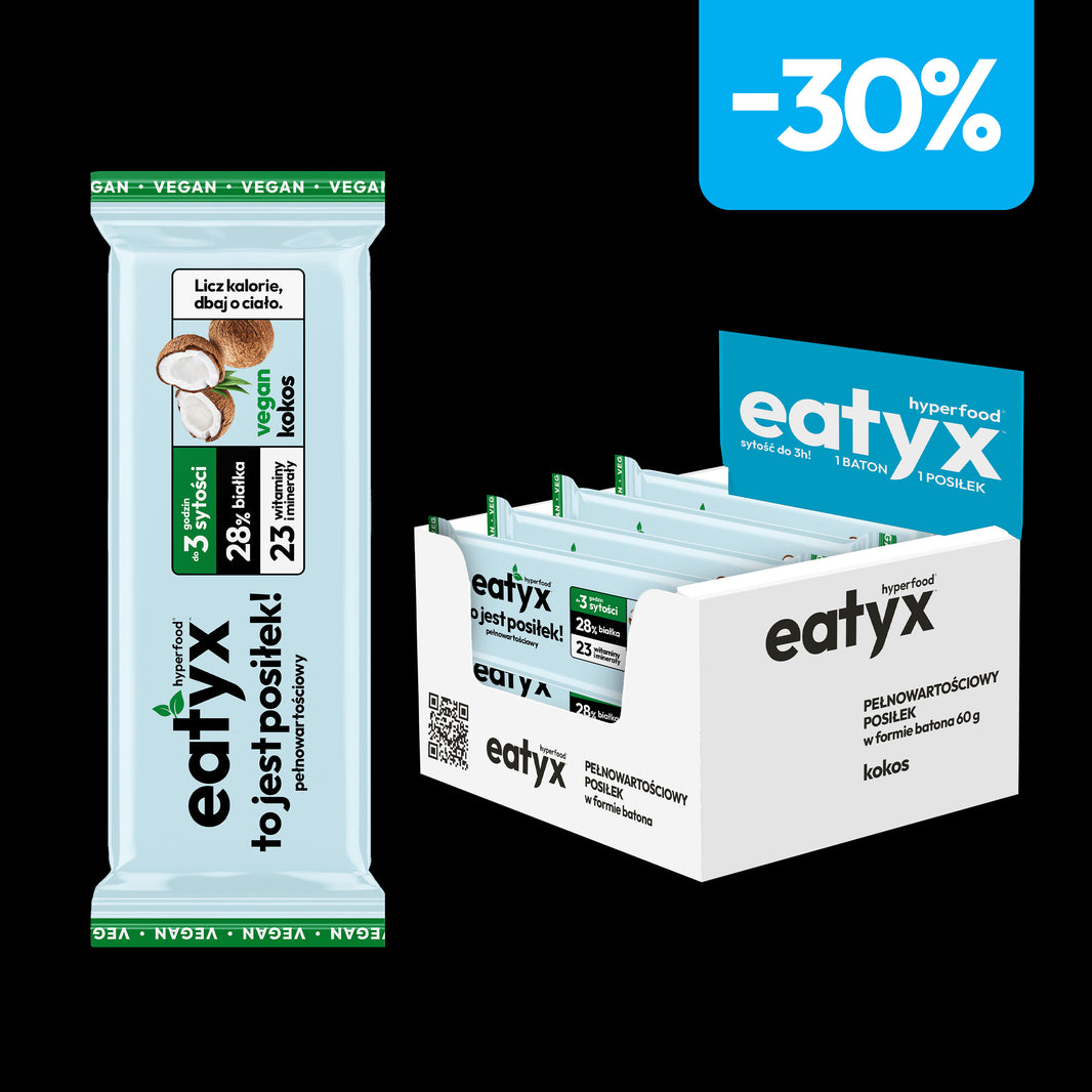 Zestaw 8 posiłków w batonie o smaku kokosa