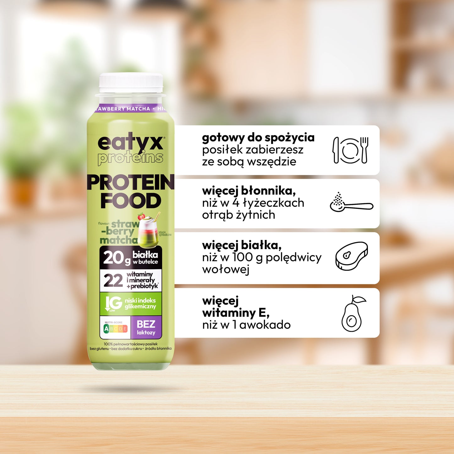 Strawberry Matcha Latte 300 ml - lactose free